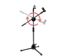 Support de microphone - Poteau réglable en hauteur, base à clip à ressort | Accessoires de performance de stabilité fiable, support de table vertical, tube extensible, installation audio