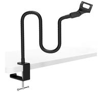 Support de microphone pour table flexible avec coussinet antidérapant | Support de microphone avec pince à col de cygne pour table pour transmission en enregistrement de podcast