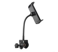 Support de microphone pour tablette et téléphone avec angles réglables et rotation à 360 degrés, compatible avec les tubes de moins de 3 à 5 cm de diamètre (pince de tablette)