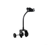 Support de microphone pour tablette et téléphone avec angles réglables et rotation à 360 degrés, compatible avec les tubes de moins de 3 à 5 cm de diamètre (pince de téléphone)