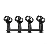 Support de microphone professionnel en T pour 4 micros pour podcast, Vlog et enregistrement vidéo (4 clips)