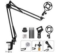 Support de microphone réglable pour micro professionnel - Avec araignée et adaptateur, Pour studio, chaînes de télévision et de radiodiffusion, Compatible avec micro Blue Yeti Mikrofonständer
