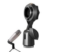 Support de microphone universel portable résistant aux chocs en métal, support robuste pour table de bureau, joint pivotant réglable | Enregistrement studio à domicile, streaming, podcasting,