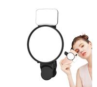 Support de miroir de téléphone, écran de moniteur de téléphone, Écran de moniteur miroir Clip Vlog, Écran de moniteur réfléchissant à pince pour miroir selfie, rétroviseur haute définition avec lumièr
