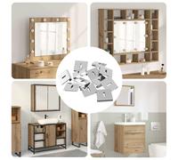 VIDAXL Support de miroir acier nickel 35 x 30 x 8,3 mm avec vis