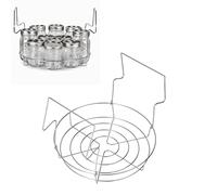 Support de Mise en Conserve en Acier Inoxydable, Support de Bocaux à Vapeur avec Poignées Pliables en Acier Profilées, Outil de Réservoir de Cuisson à la Vapeur pour Bocaux à Large Bouche