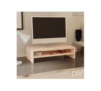 vidaXL Support de moniteur Étagère de rangement 50×24×13 cm en bois de pin solide