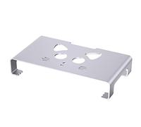 Support de moniteur avec étagère à longueur et angle réglables - Grande taille - Support multi-écrans avec étagère en bois blanc - Grand organiseur de rangement à longueur réglable - Tiroirs en maille