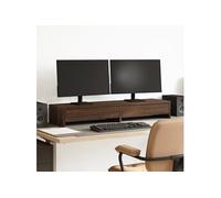 vidaXL Support d'écran avec tiroirs aspect chêne 100x27x15 cm