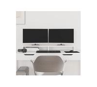 Support de moniteur Blanc 100x27x10 cm Bois de pin solide
