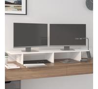 Support de Moniteur Blanc 100x27x15 cm Bois de Pin Solide Ordinateur vidaXL