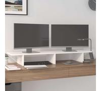 vidaXL Support de moniteur Blanc 50x27x15 cm Bois de pin solide 813975