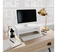 vidaXL Support de moniteur 42 x 24 x 13 cm Bois d'ingénierie Blanc