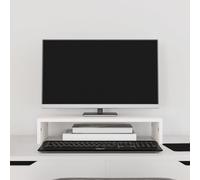 Monitorstandaard 50x27x10 cm massief grenenhout wit813945