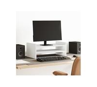 Support de moniteur blanc 50x27x20 cm bois d ingénierie