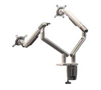 Support de Moniteur Bras de montage for double moniteur de 17 à 32 pouces, support for double moniteur à ressort mécanique réglable en hauteur avec 2 ports USB, support de bureau for double moniteur f