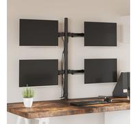 Support de Moniteur Bras Écran Ordinateur PC Bureau Noir Acier VESA vidaXL