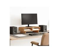 vidaXL Support de moniteur chêne artisanal – bois ingénierie 50x27x15 cm pour bureau