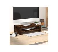 Support de moniteur Chêne fumé 42x24x13 cm Bois d ingénierie chêne fumé G