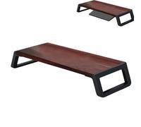 Support de moniteur de bureau - Support lumineux RVB - Étagère ergonomique pour ordinateur - Organiseur de hub USB - Structure avec quatre ports USB 3.0 - Support d'imprimante élégant - Accessoire