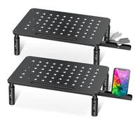 Support de moniteur de pack Zimilar 2 Pack 3 hauteur Stand reglable avec un maillage d'etoile unique pour ordinateur portable Imprimante IMAC IMA
