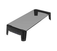 Support de Moniteur d'ordinateur Portable de Bureau, Barre d'espace, élévateur de Bureau antidérapant avec 4 Ports USB Hub Transfert de données 600L(EU -USB3.0-Black)