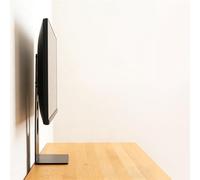 Support de Moniteur d'ordinateur Ultra Fin pour Bureau - Support Mural pour écran de 13" à 27" VESA 75/100 - Ports de câble orientés vers Le Bas pour maximiser Votre Espace de Bureau utilisable