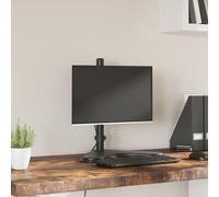 Support de Moniteur Double Bras Écran Ordinateur Bureau Noir Acier VESA vidaXL