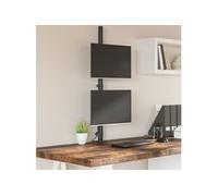 vidaXL Support de moniteur double noir acier VESA 75/100 mm