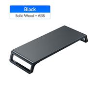 support de moniteur en aluminium,support universel en bois pour ordinateur de bureau,PC,ordinateur portable,MacBook,maison,bureau - Type Wood Black