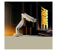 Support de Moniteur en Porte-à-Faux, Base élévatrice for écran d'ordinateur, présentoir en Queue de Cheveux T18W(Silver)