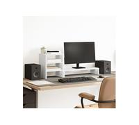 Support de moniteur et organisateur de bureau bois d'ingénierie, support de moniteur réglable, support pour écran 854733