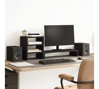 vidaXL Support de moniteur et organisateur de bureau bois d'ingénierie