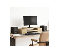 Support de moniteur et rangement chêne sonoma bois d'ingénierie, support de moniteur pour bureau, étagère de 854681