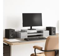 vidaXL Support de Moniteur et Rangement Sonoma Gris Bois d'ingénierie