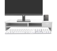 Support de moniteur - Étagère de bureau à 3 niveaux, accessoires informatiques pour l'affichage et l'organisation, parfait pour poste de travail, bureau, étude, dortoir universitaire, entreprise