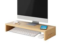 Support de moniteur - Étagère de table surélevée avec 4 ports USB, rehausseur d'écran d'ordinateur pour ordinateur portable, imprimante, électronique, maison, école, salle de jeux, bureau, poste de