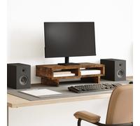 Support de Moniteur Étagère Rangement Réhausseur Écran Bois d'Ingénierie vidaXL