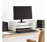 Support de moniteur blanc 50x27x20 cm bois d ingénierie