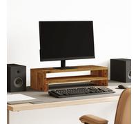 vidaXL Support de moniteur vieux bois 54x22x15 cm bois d'ingénierie