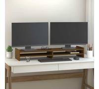 Support de Moniteur Gris 50x27x15 cm Bois de Pin Solide Ordinateur vidaXL