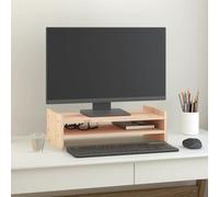 Support de Moniteur Gris 50x27x15 cm Bois de Pin Solide Ordinateur vidaXL