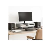 vidaXL Support de moniteur gris béton 50x27x15 cm bois d'ingénierie