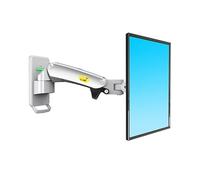 Support de Moniteur LED LCD Mural à Ressort à gaz de 17 à 27 Pouces, Mouvement Complet, Support de Bras en Aluminium F120(Silver Grey)