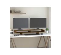 Support de moniteur Marron miel 100x27x14 cm Bois de pin solide