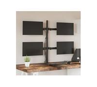 Support de moniteur noir acier VESA 75 100 mm