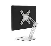 Support de Moniteur Portable, Hauteur réglable, Support de Moniteur autoportant à Profil Bas, Support de Bureau(Vesa - White S)