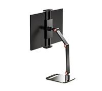 Support de moniteur portable pour téléphones/tablettes/écrans jusqu'à 17,3 pouces, support de bureau pliable en acier au carbone pour tablette, supporte jusqu'à 11,0 livres Bras Mon