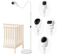Support de moniteur pour bébé compatible avec les caméras Eufy E30 / C220 / E21/E20 / E110 / C2110 / T8417/ T8354/ T8300 - Hauteur réglable et base stable - Support flexible pour appareil photo bébé