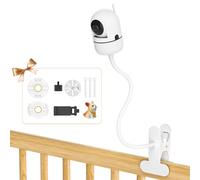 Support de moniteur pour bébé HelloBaby, VTech, Infant Optics, ANMEATE, Nanit Pro, Eufy, Owlet, VAVA et la plupart des supports de berceau de moniteur de bébé - Supports universels à clip flexible de